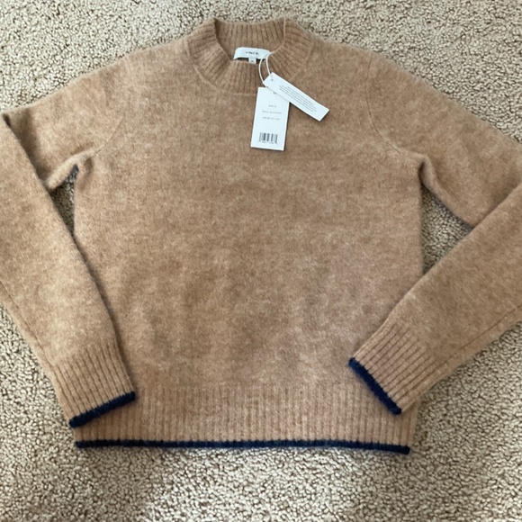 Vince Tipped ALPACA & merino wool crew neck sweater - Picture 2 of 2